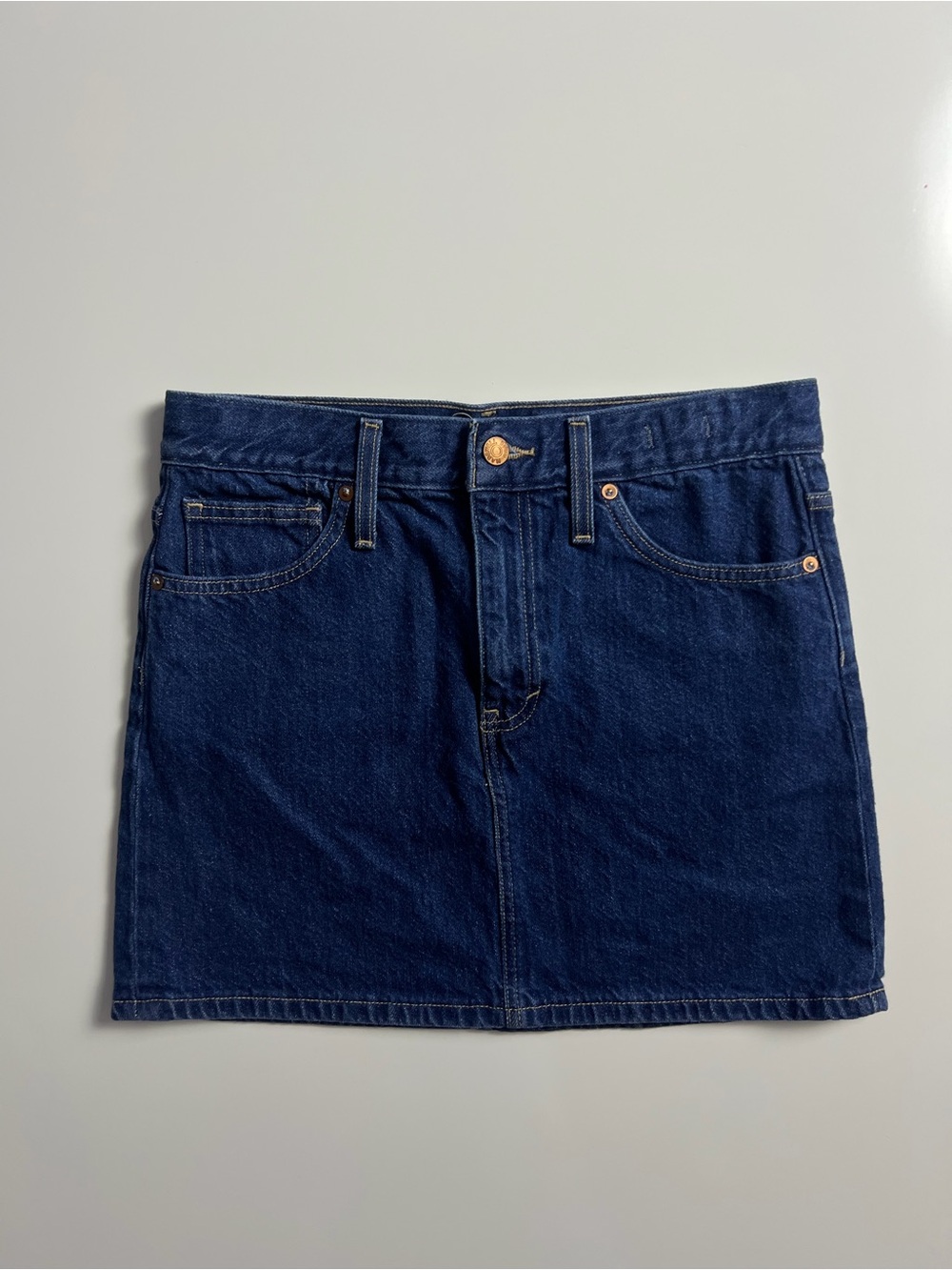 Madewell Rigid Denim Straight Skirt, Size 27